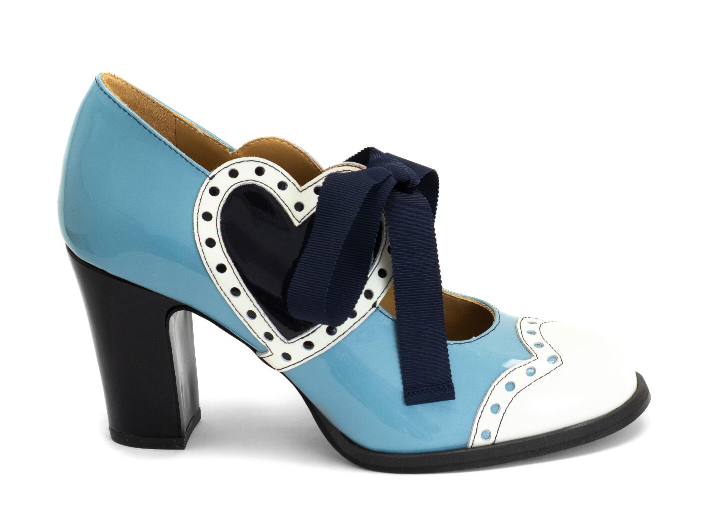 Tutti Blue Mary Jane with heart: Profile outside