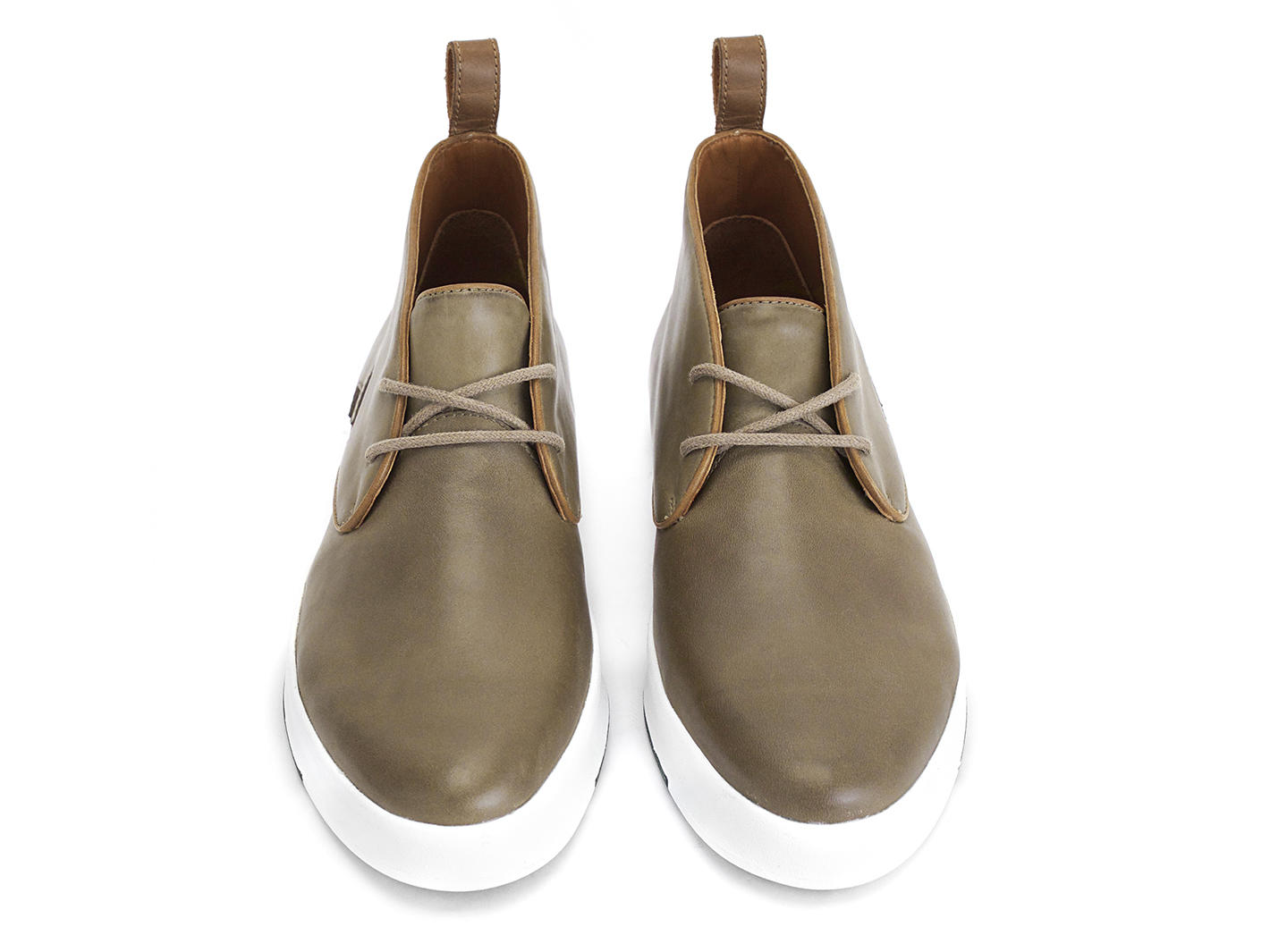 Type 3 Tan Sporty chukka sneaker: Front
