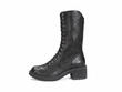 Vagabond Black Tall Lace-Up Boots: Profile outside