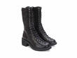 Vagabond Black Tall Lace-Up Boots: Quarter view