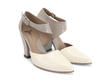 Vanessa Mauve & Cream Ankle Strapped Leather Heel