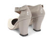 Vanessa Mauve & Cream Ankle Strapped Leather Heel