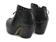 Venturous Black Side laced platform heel: Back