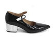 Vivian Noir & blanc Block heeled mary jane: Profile outside