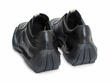 Wade Black Contrast Lace-Up Leather Sneakers: Back