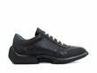 Wade Black Contrast Lace-Up Leather Sneakers: Profile inside