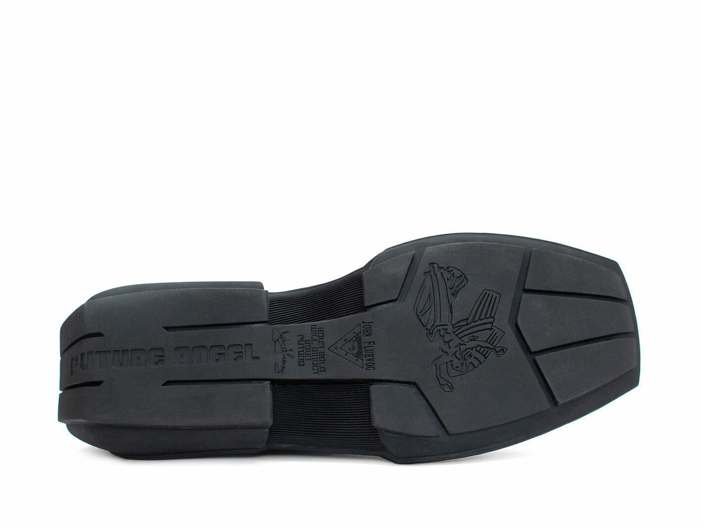 Wade Black Contrast Lace-Up Leather Sneakers: Sole