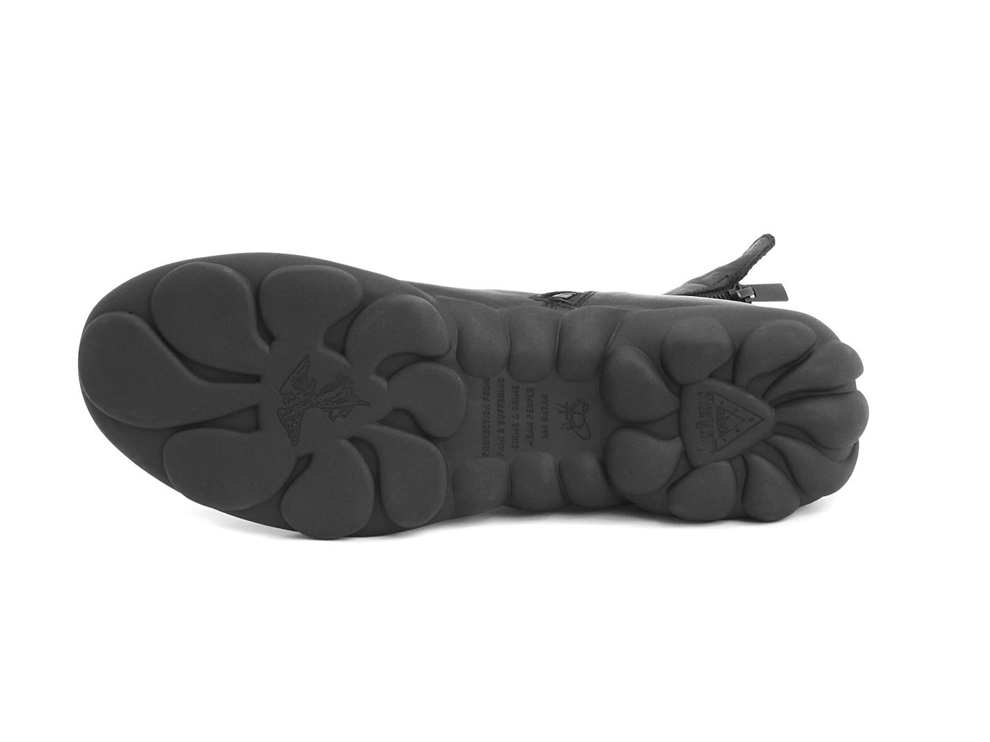 Walker : Hommes Noir Bottillon souple à fermeture éclair: Sole