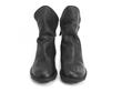 Walker: Mens Black SLOUCHY ZIP-UP ANKLE BOOT: Front