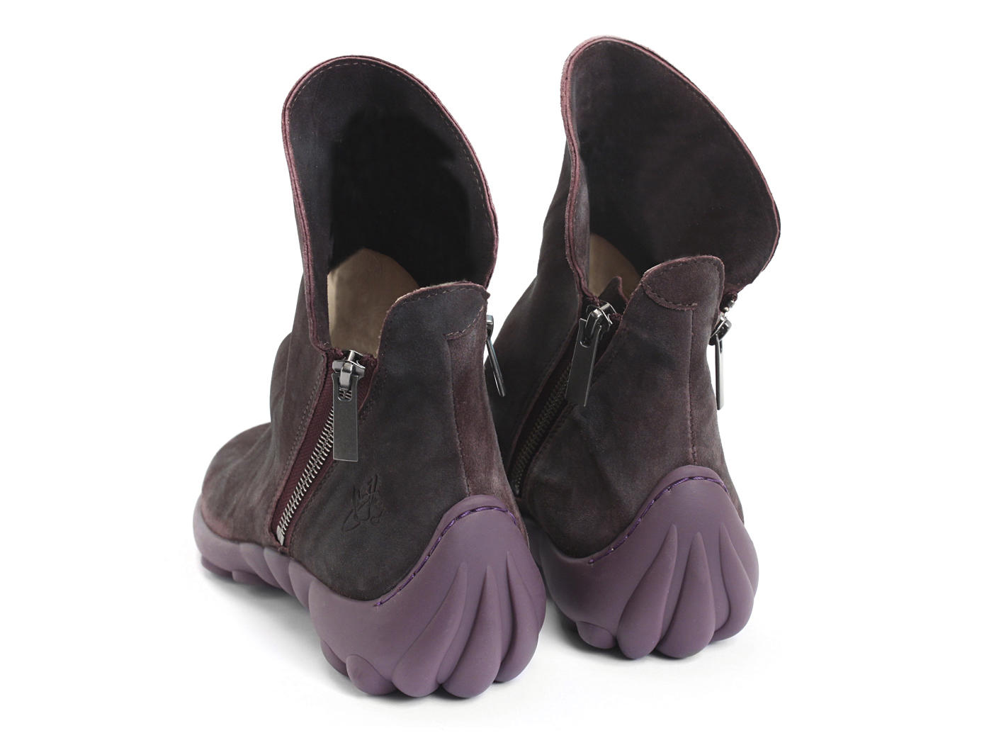 Walker: Womens Cosmic Slouchy zip-up ankle boot: Back