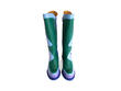 Warhol Blue/Green Multi Leather Boots: Front