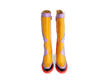 Warhol Orange/Yellow/Black Multi Leather Boots: Front
