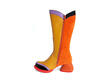 Warhol Orange/Yellow/Black Multi Leather Boots: Profile inside