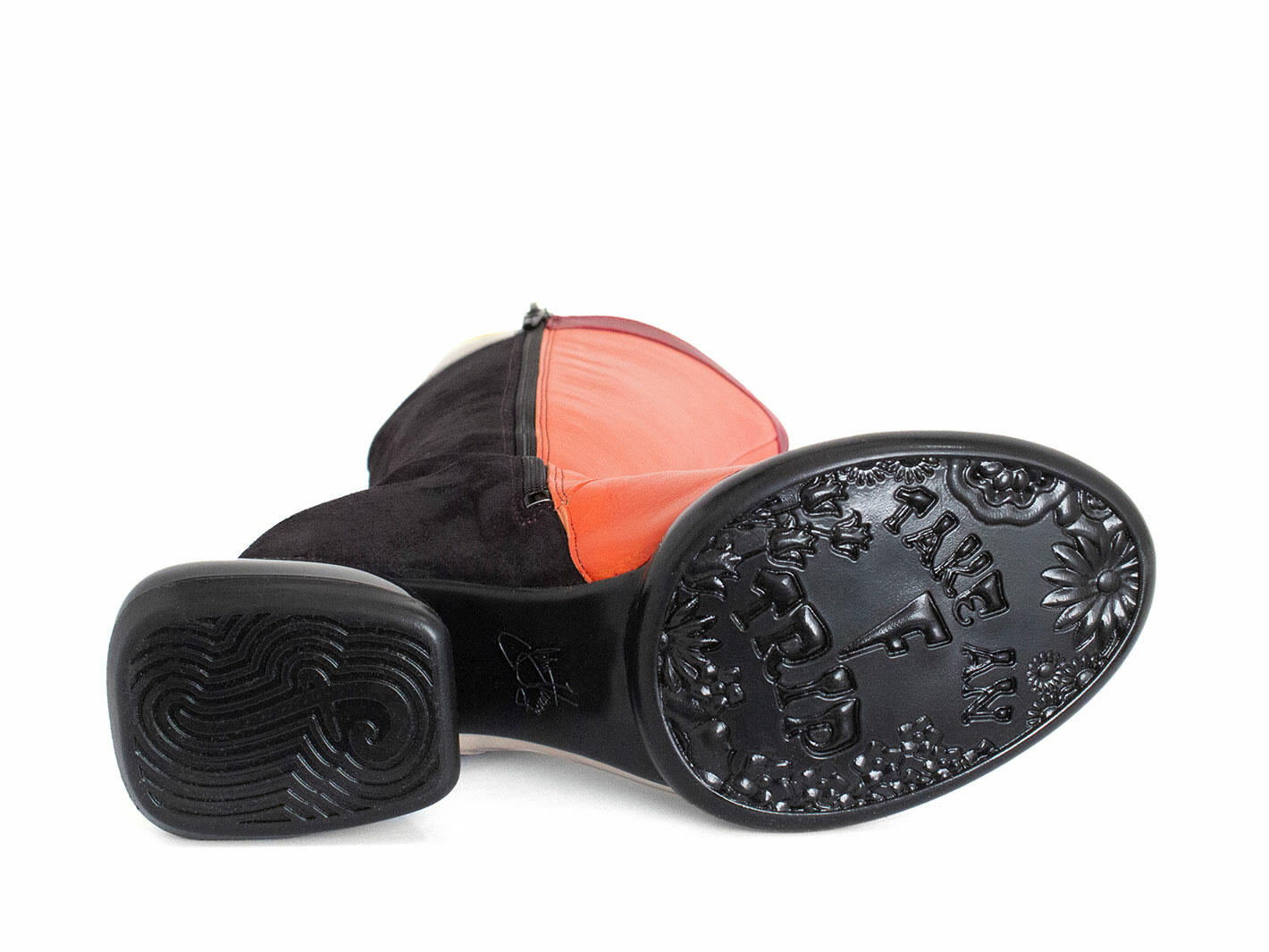 Warhol Raspberry Multi Multi Leather Boots: Sole