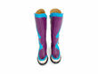 Warhol Turquoise Multi Multi Leather Boots: Front