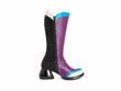 Warhol Turquoise Multi Multi Leather Boots: Profile inside