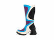Warhol Turquoise Multi Multi Leather Boots: Profile outside