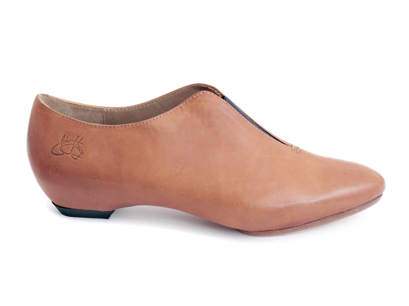 Water Orange Pointed Slip-On Shoe: Profile outside