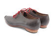 Waterloo Grey & Red Raw-Edged Lace-Up Shoe: Back
