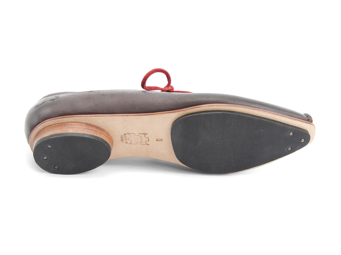 Waterloo Gris & rouge Raw-Edged Lace-Up Shoe: Sole