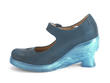 Wendy Blue Mary jane wedge: Profile inside