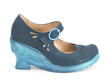 Wendy Blue Mary jane wedge: Profile outside