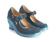Wendy Blue Mary jane wedge: Quarter view