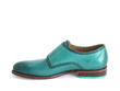 Wootton Turquoise Hand-painted monkstrap shoe: Profile inside