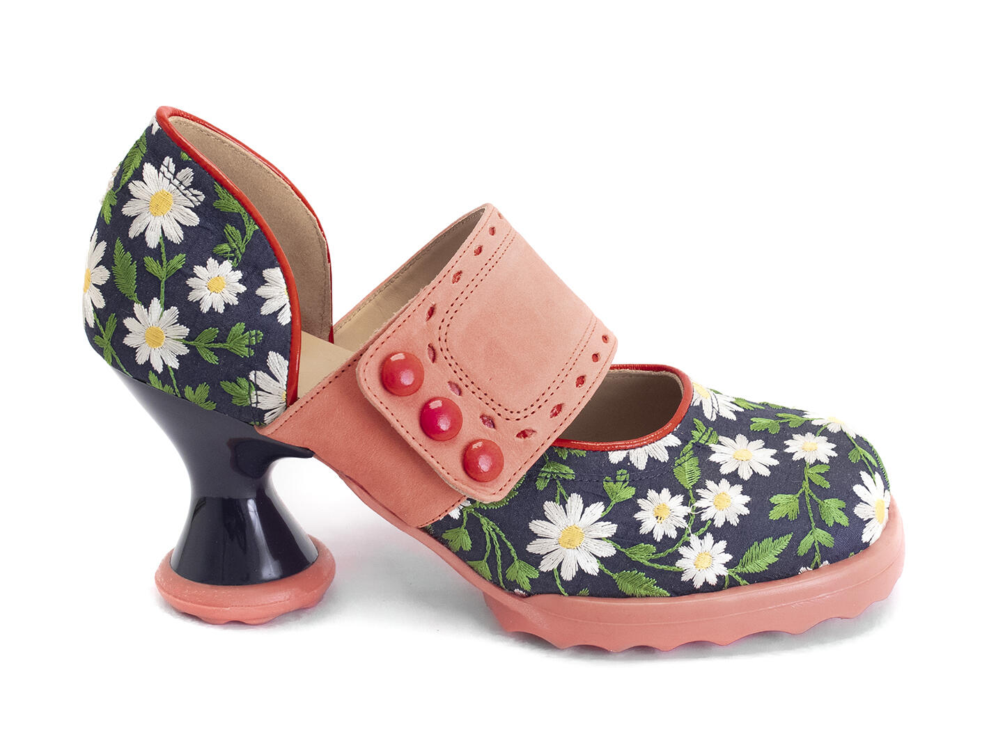 Zaza Daisies Wide-Strap Mary Janes: Profile outside