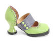 Zaza Green & Purple Wide-Strap Mary Janes