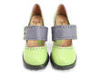 Zaza Green & Purple Wide-Strap Mary Janes