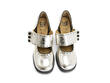 Zaza Platinum Gold Wide-Strap Mary Janes: Front