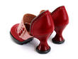 Zaza Rouge, Rose & Gris Wide-Strap Mary Janes