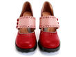 Zaza Rouge, Rose & Gris Wide-Strap Mary Janes