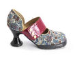 Zaza Tapisserie/Rouge Wide-Strap Mary Janes: Profile outside