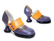 Zaza Violet & Orange Wide-Strap Mary Janes