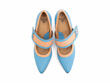 Zewde Blue/Peach Retro Mary Janes: Front