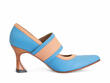 Zewde Blue/Peach Retro Mary Janes: Profile inside