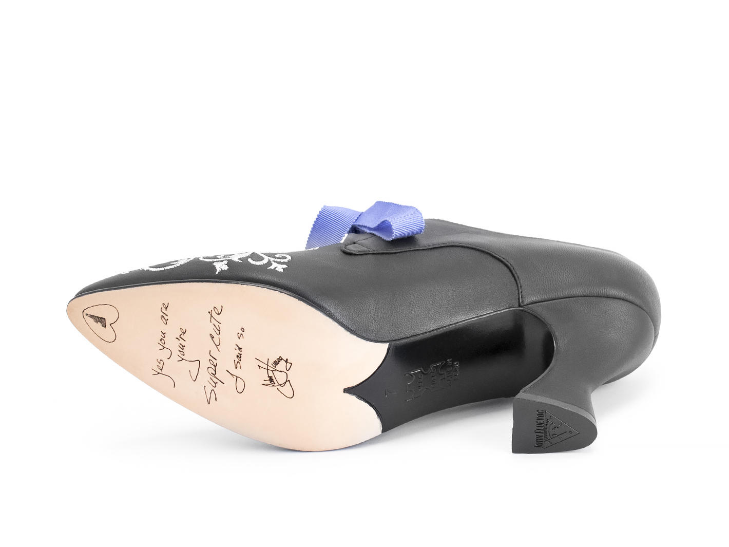 Zoe - Black | Lace-Up Heels With Embroidery | Fluevog Shoes