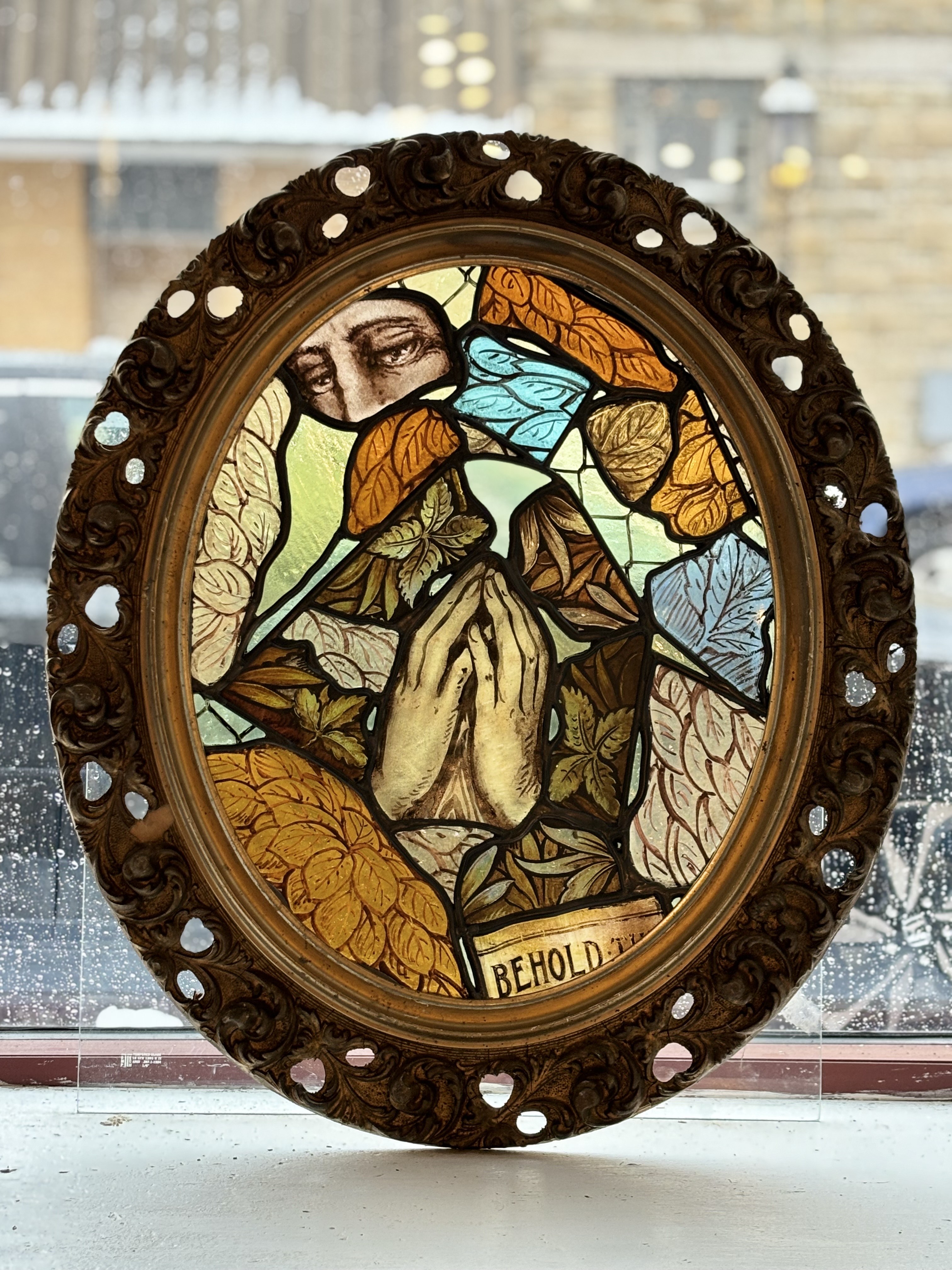 Stained glass artwork by Marten Katze.